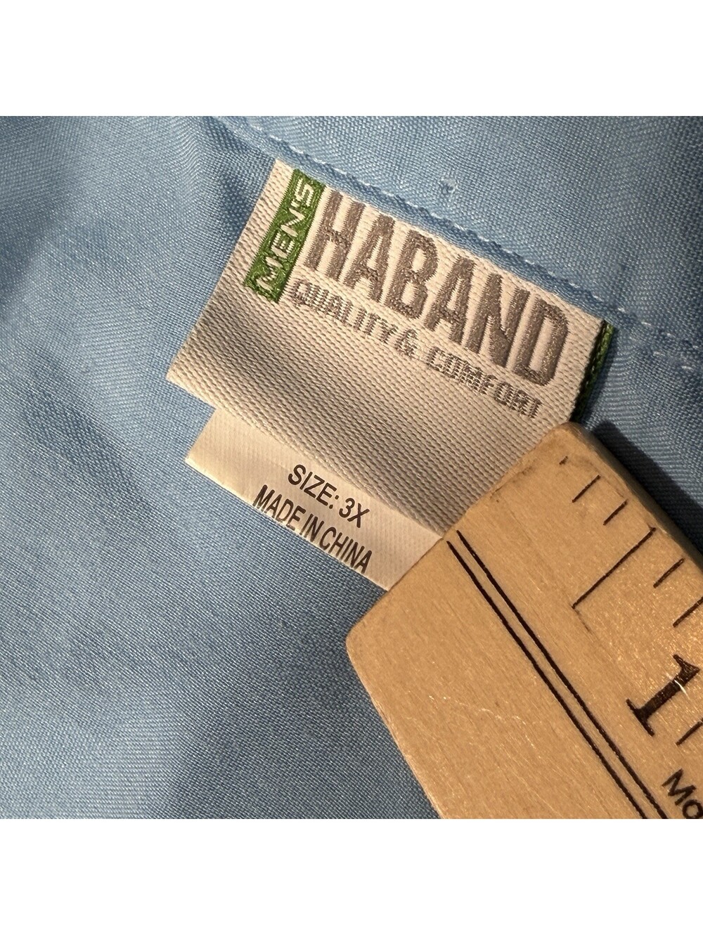 Haband Guayabera Shirt Mens 3XLT Blue Pink Zip Up Embroidery Short Sleeve Lot 2 - Picture 15 of 15